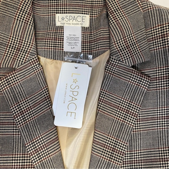 L*Space Nadia blazer Plaid About You NEW - Picture 6 of 10